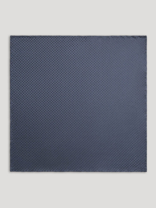 Blue tone on tone polkadot handkerchief.