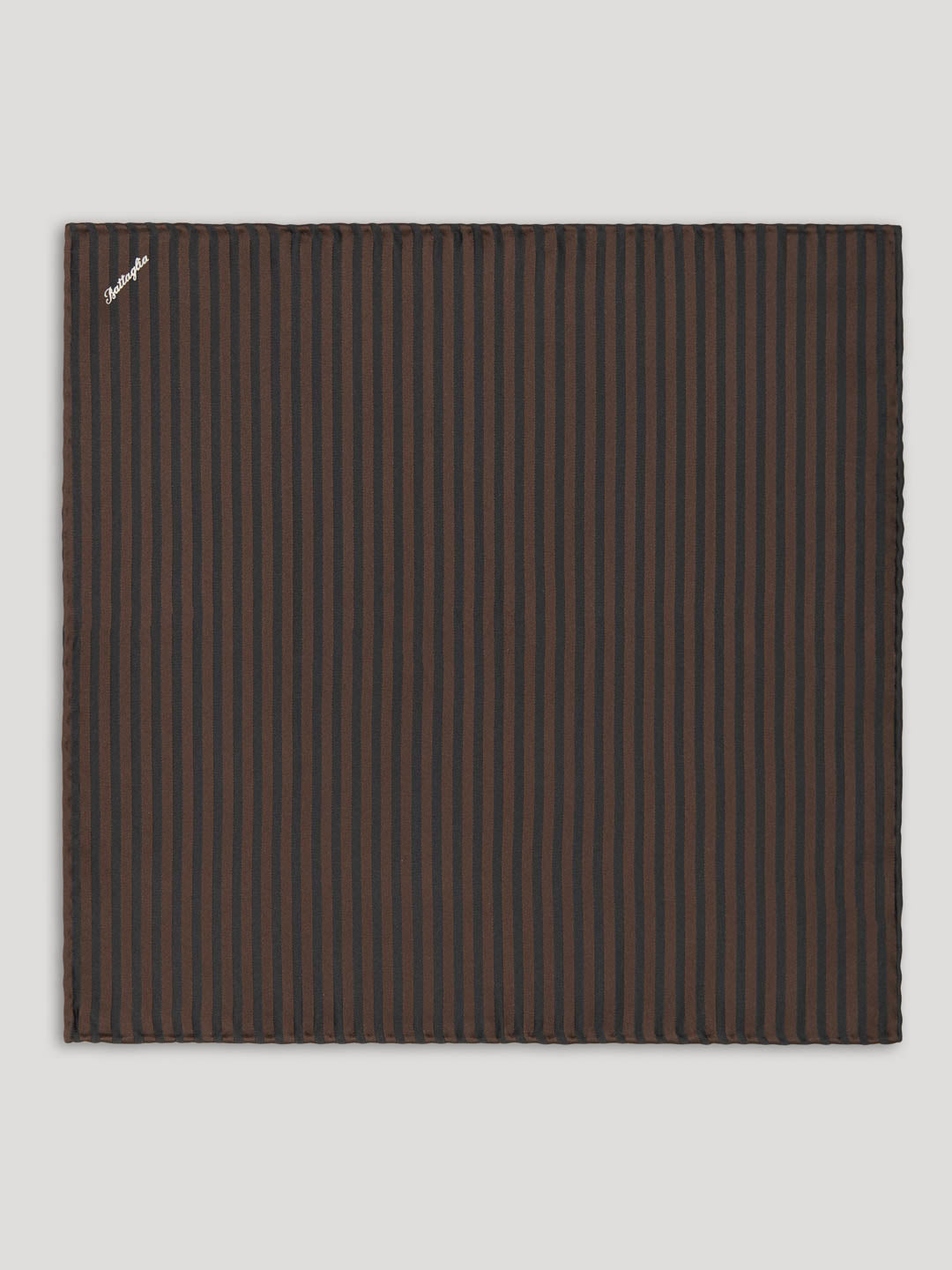 Black and brown striped handkerchief.
