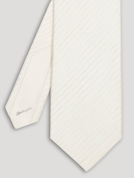 white striped tie.