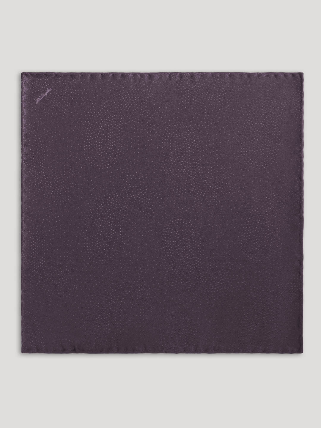 Purple silk handkerchief.
