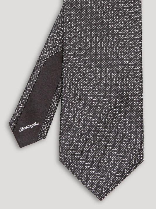 Grey and silver tie.