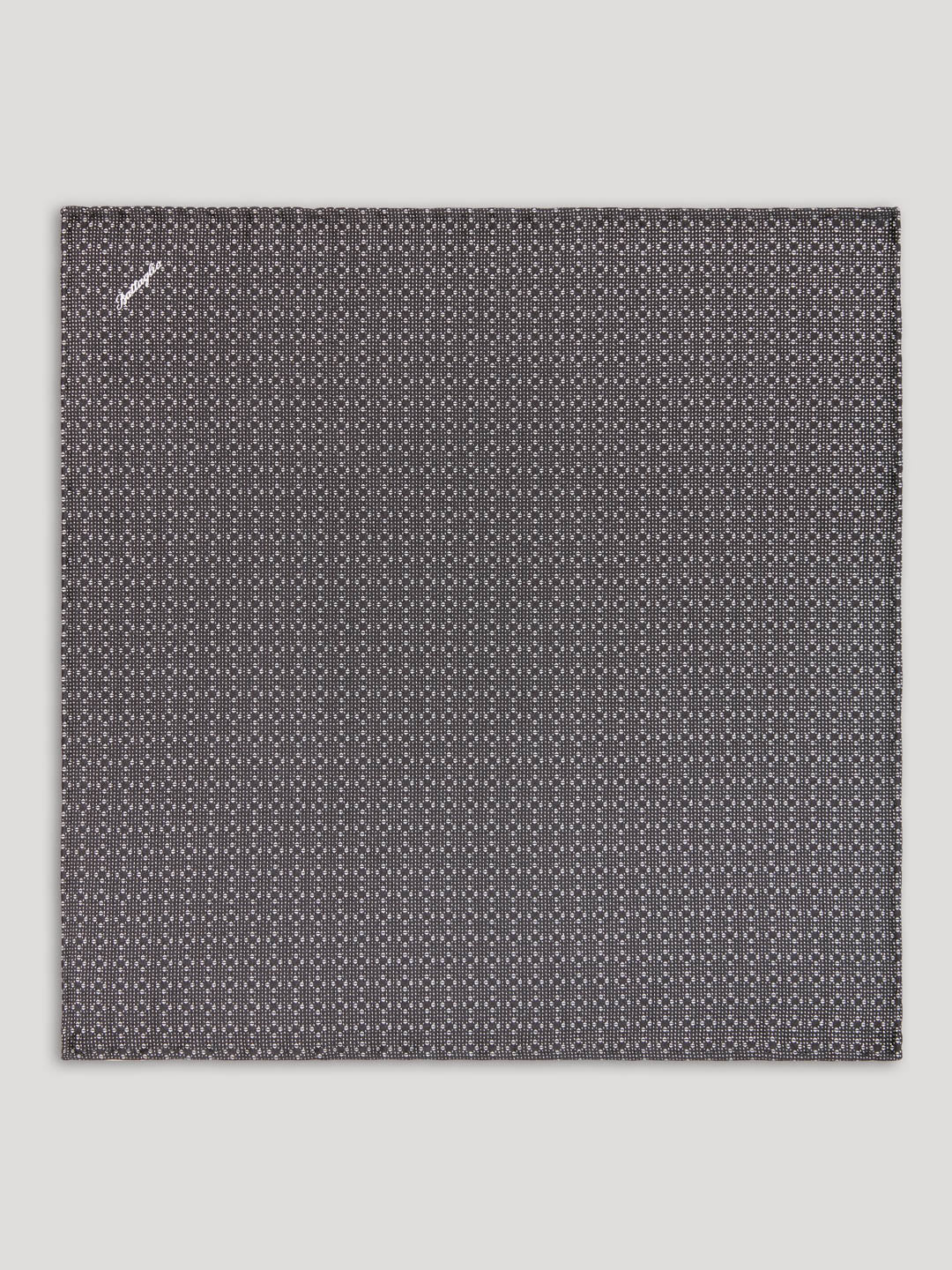 Grey and silver handkerchief.
