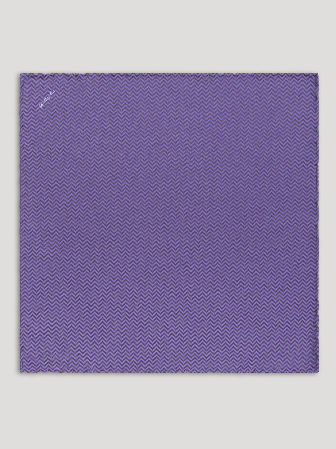 Purple zig zag handkerchief.