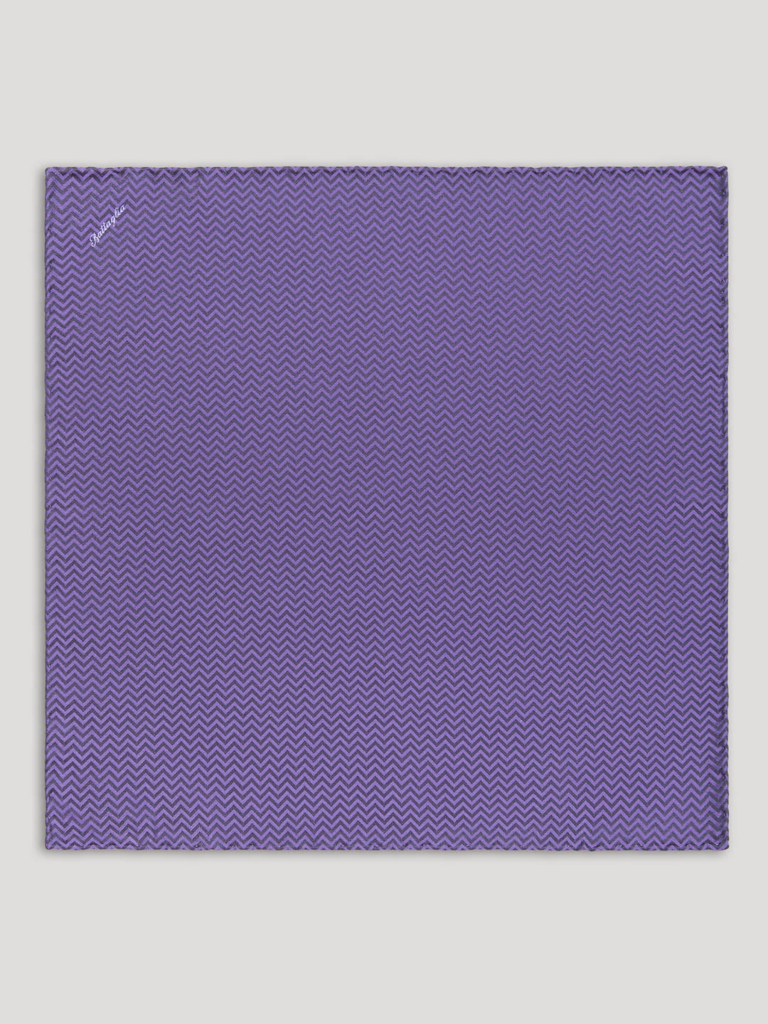 Purple zig zag handkerchief. 