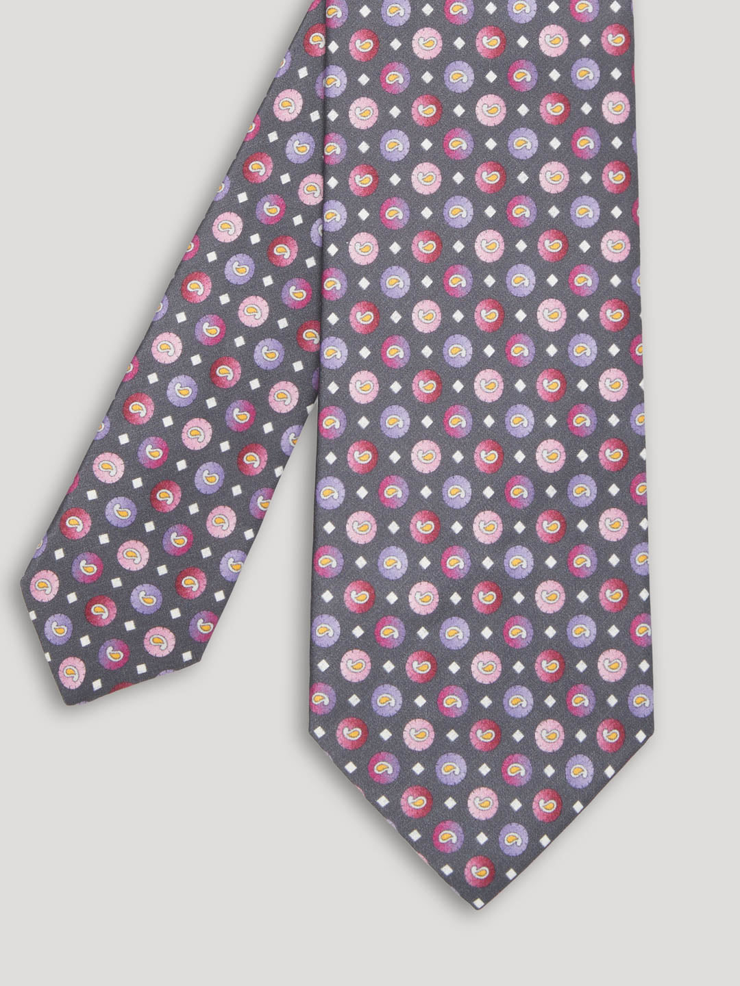 Purple tie with mini Polkadots