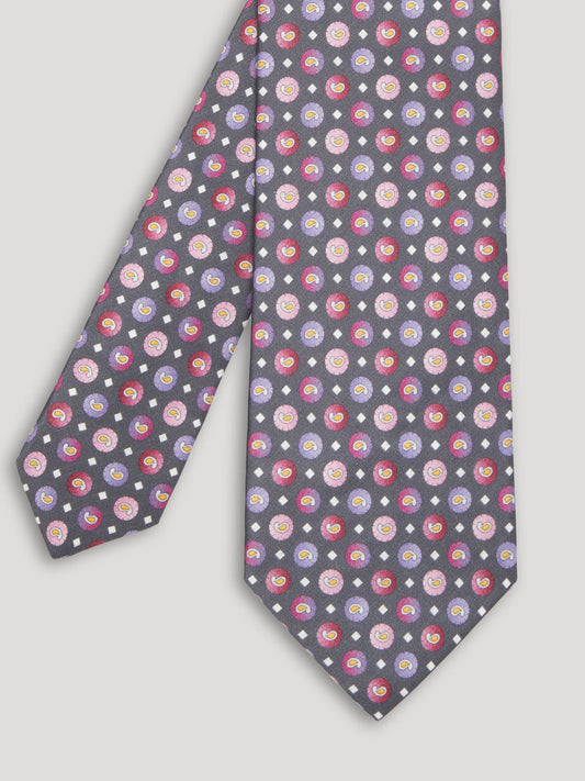 Purple tie with mini Polkadots