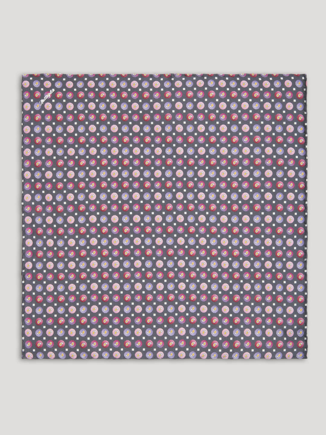 Purple handkerchief with mini Polkadots