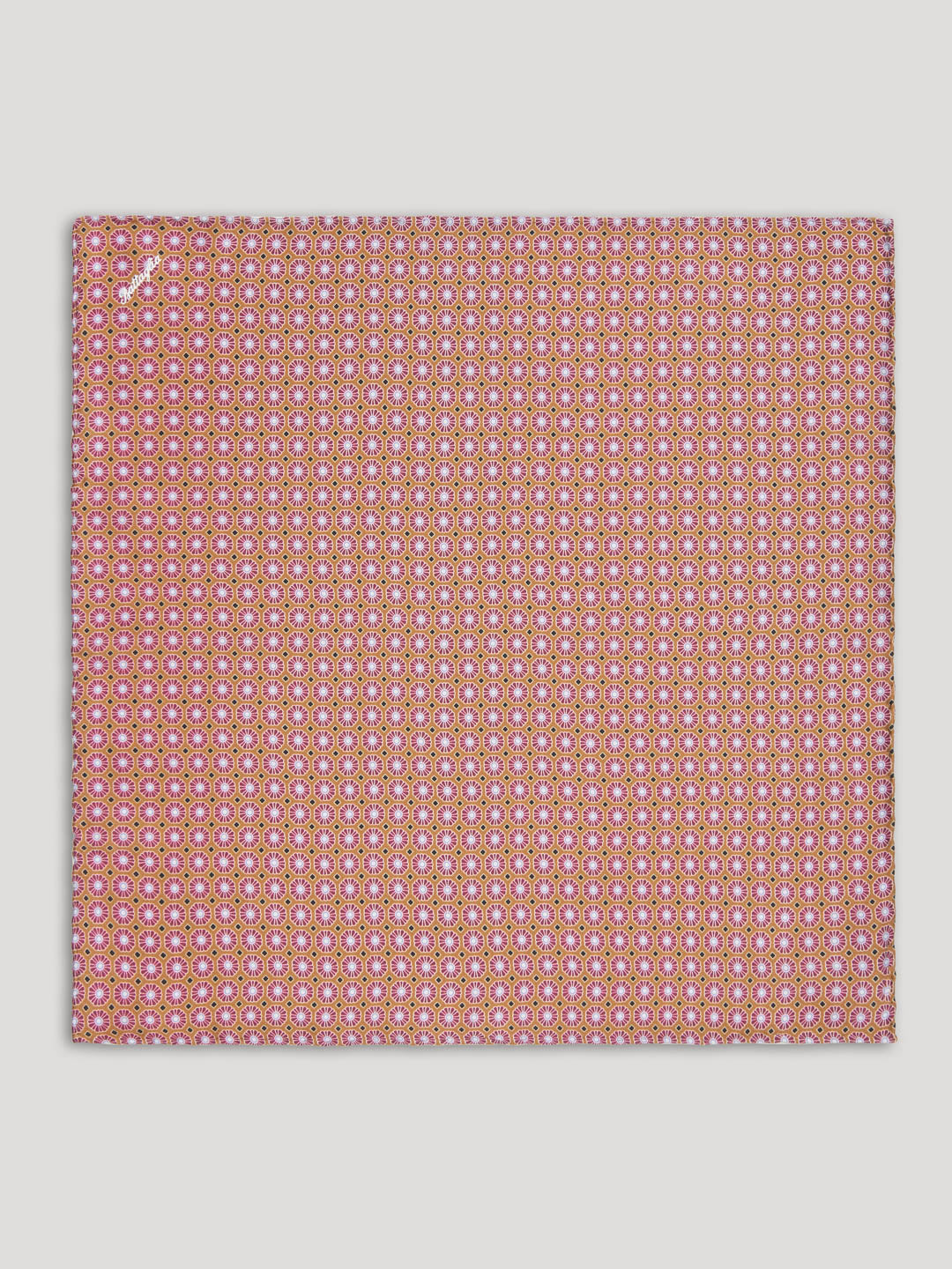 Purple pink and brown handkerchief with large pattern