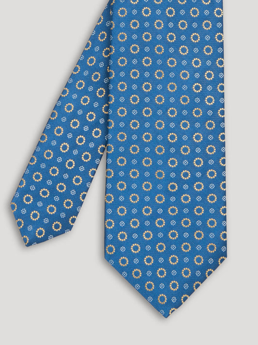 Purple pink and brown tie with large pattern