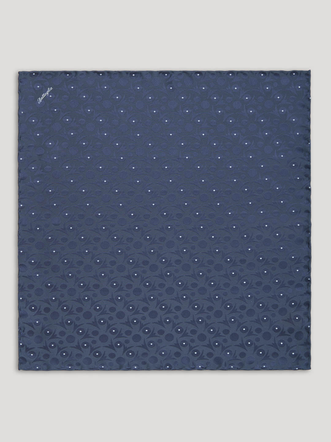 Blue handkerchief with large pattern