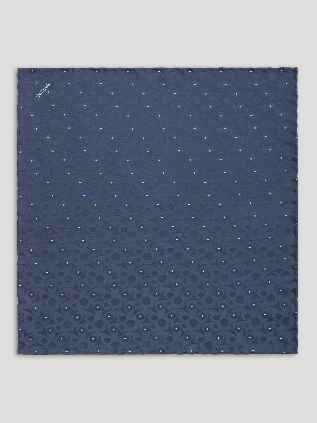 Blue handkerchief with large pattern