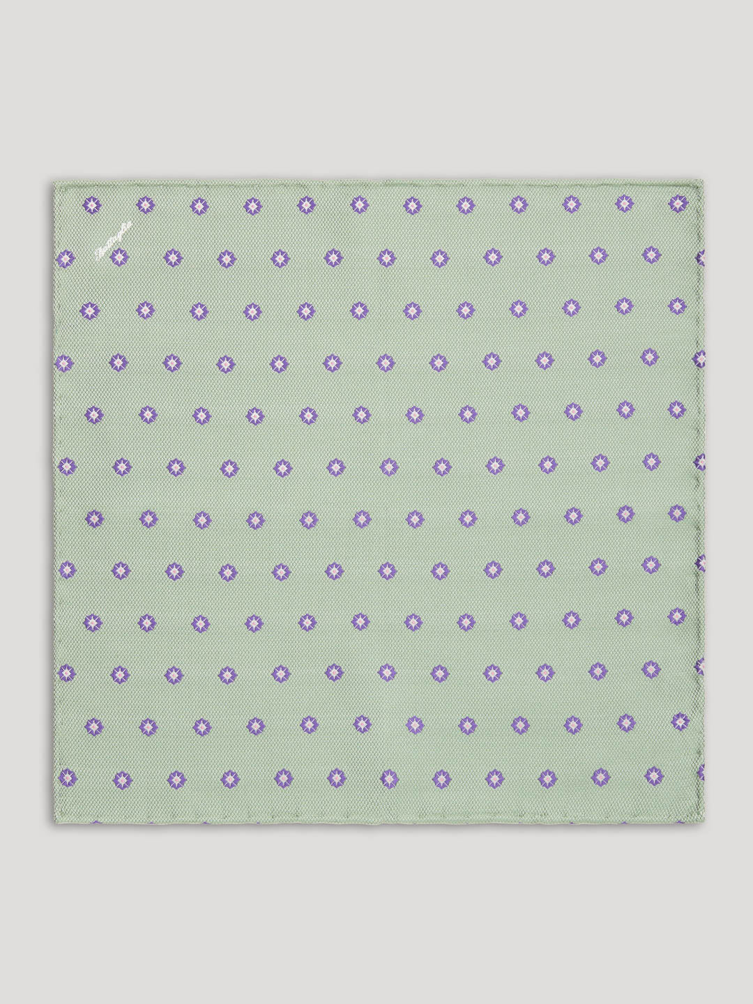 Green and purple handkerchief with large pattern