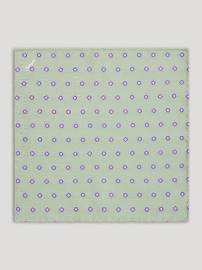 Green and purple handkerchief with large pattern