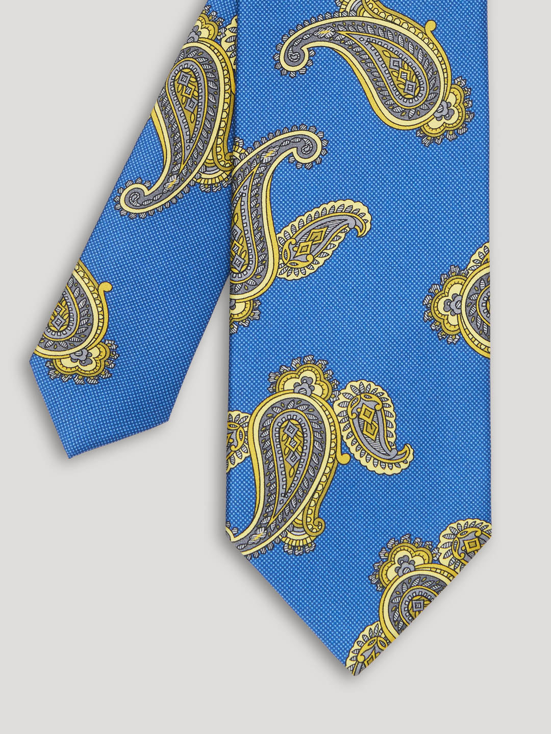 Blue and green paisley tie.
