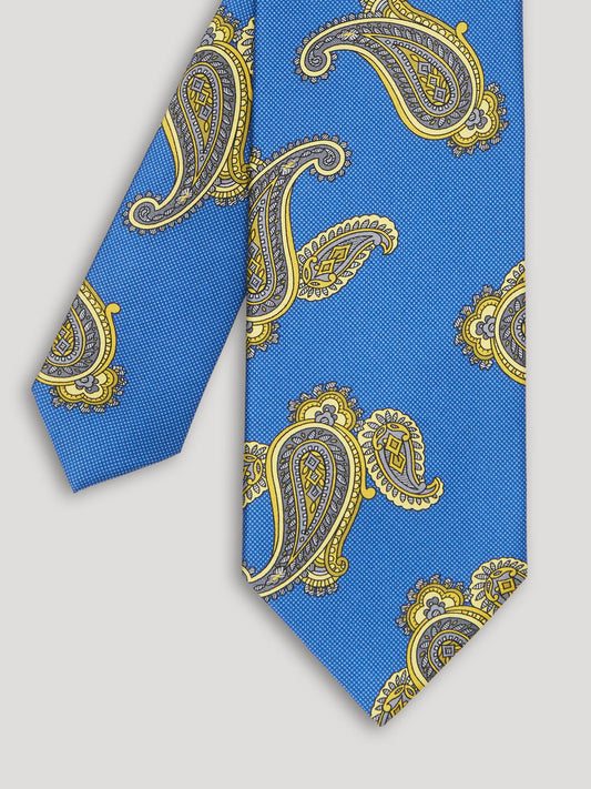 Blue and green paisley tie.