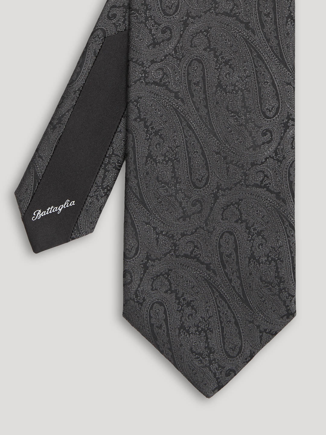 Black paisley silk tie.