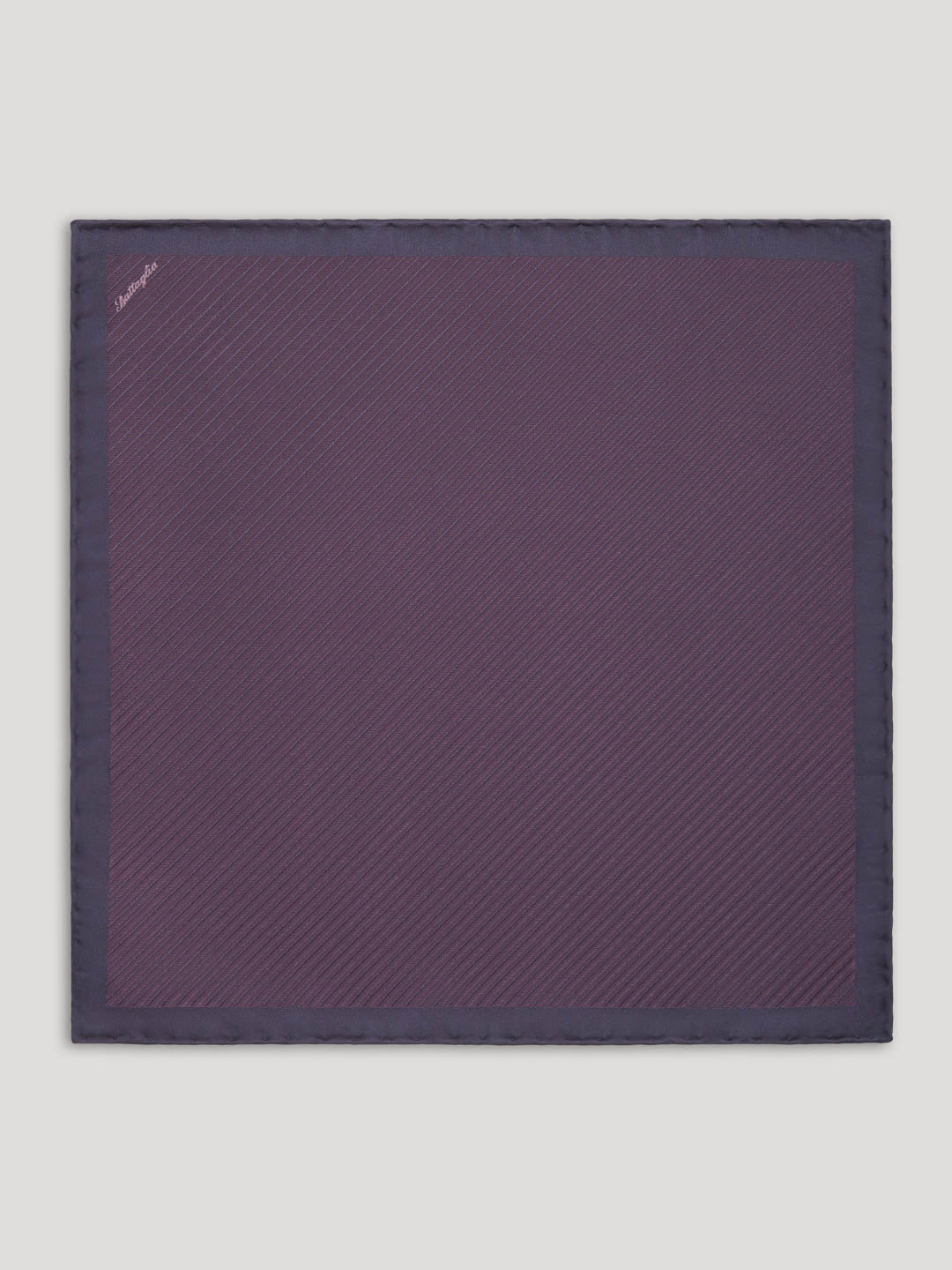 Deep purple handkerchief with small white polkadots.