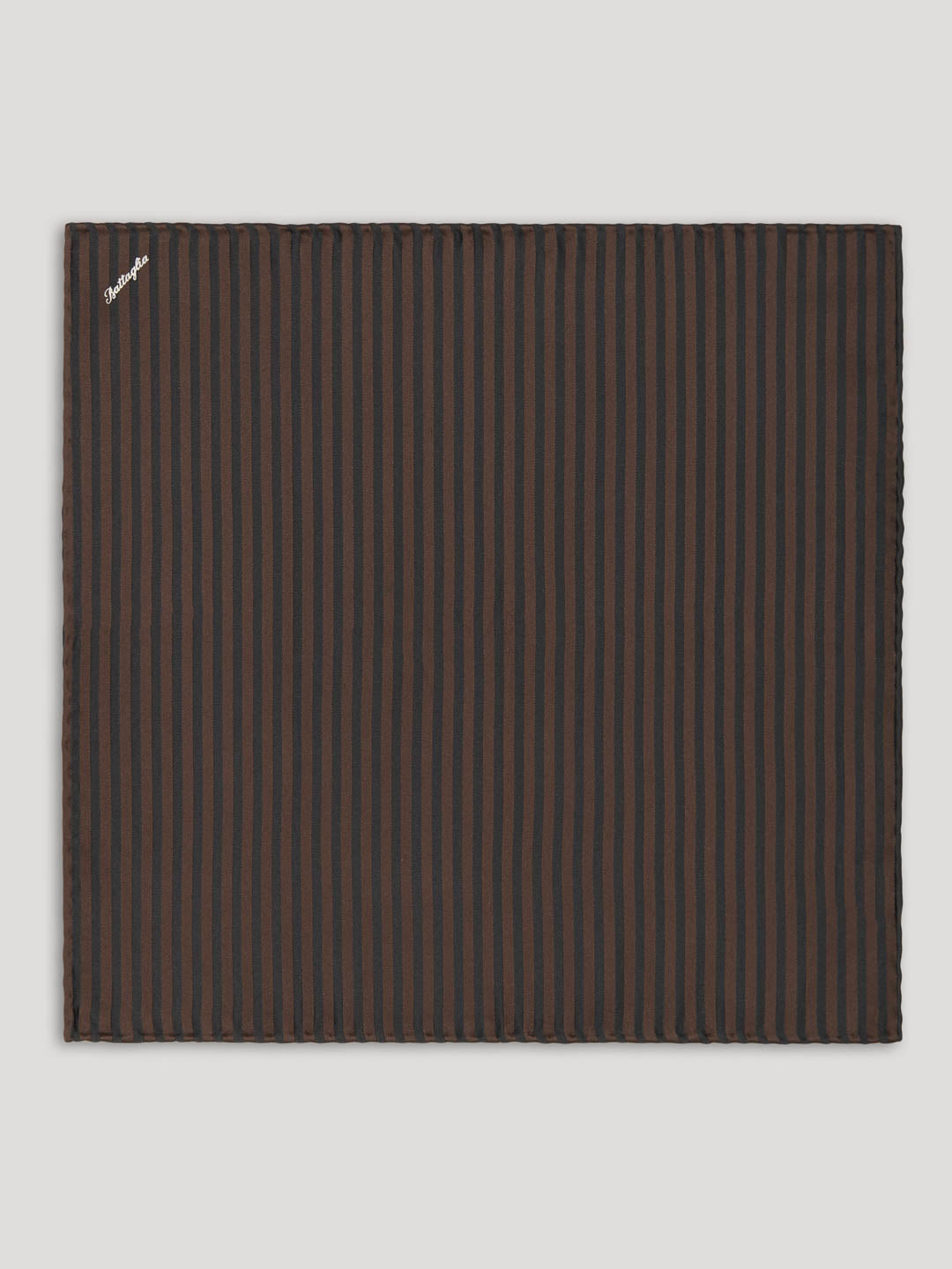 Black and brown striped handkerchief. 