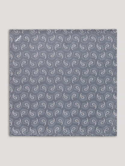 Grey paisley handkerchief. 